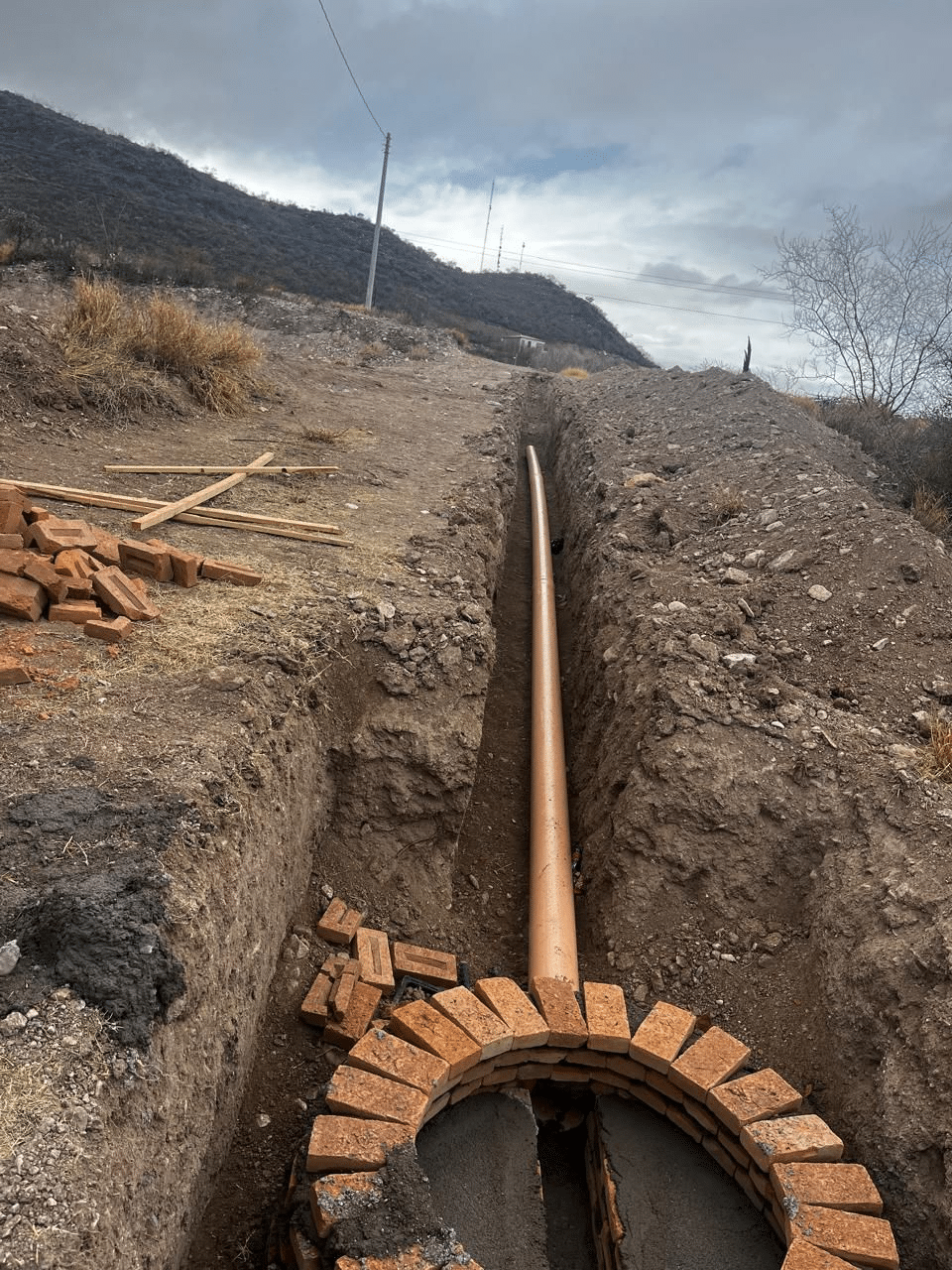 A un 85% obra de alcantarillado en colonia “El 28”, informa Gobierno de San Francisco de Conchos