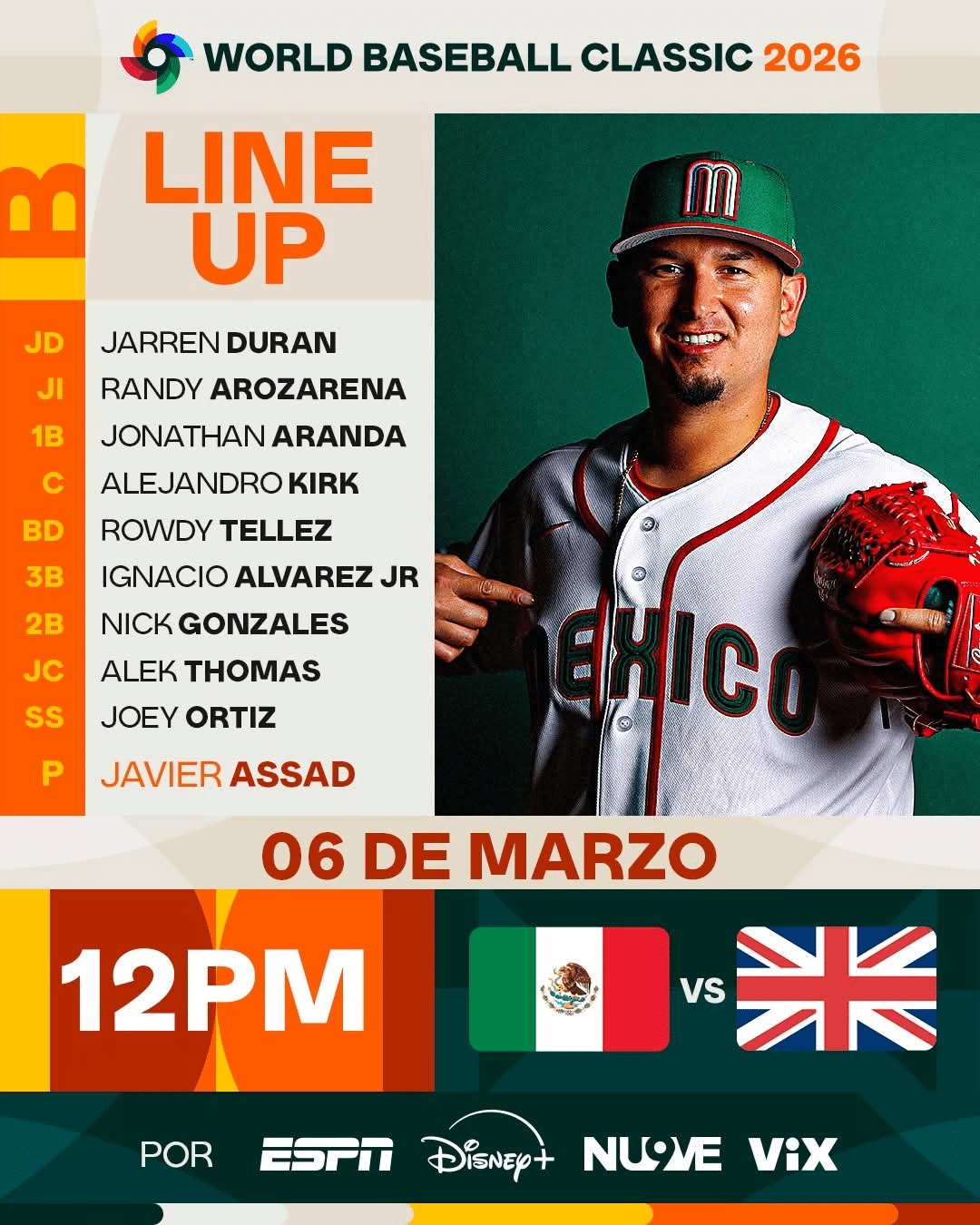 ¡La Novena Mexicana está lista para su debut en el Clásico Mundial de Béisbol 2026!