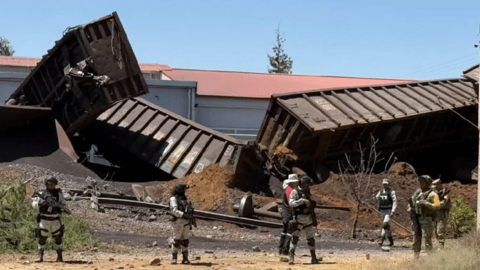 Descarrilamiento de tren en Aguascalientes dejó un muerto y 7 heridos