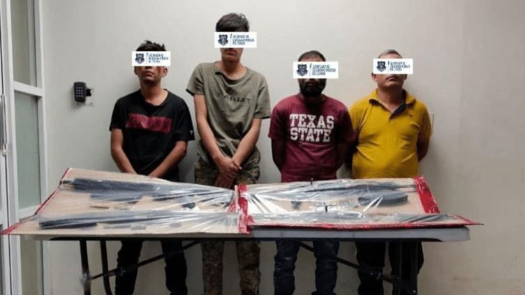 Presentan a detenidos tras enfrentamiento armado en Aldama