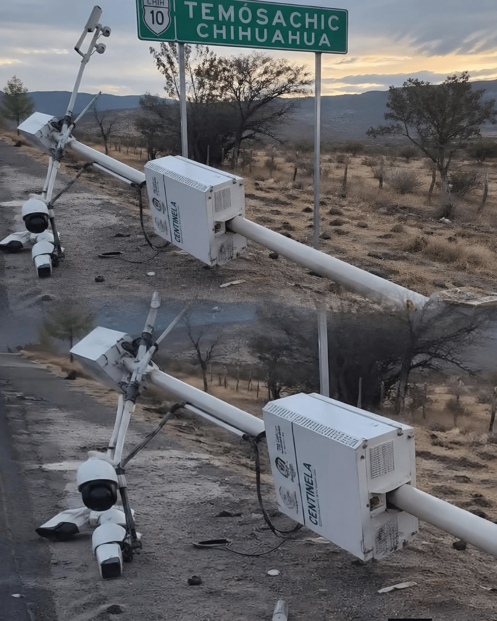 Derriban Poste de Plataforma Centinela en Temósachic Apenas un Día Después de su Instalación
