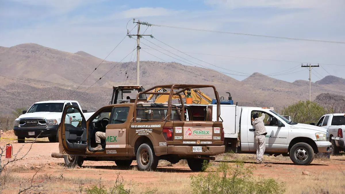 Operativo por hallazgo de toma de huachicol rumbo a Delicias