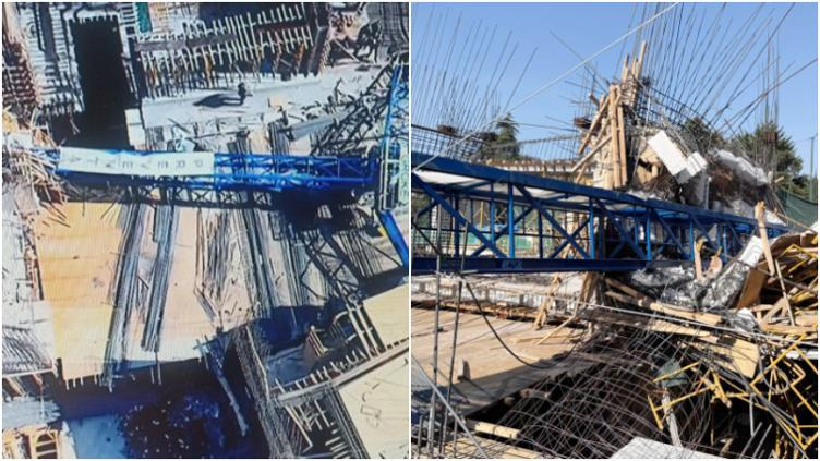Colapsó grúa telescópica en construcción de CDMX, hay 5 heridos