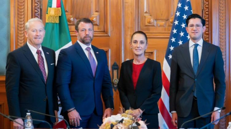 Acuerdan Claudia y Markwayne Mullin reforzar seguridad en la frontera