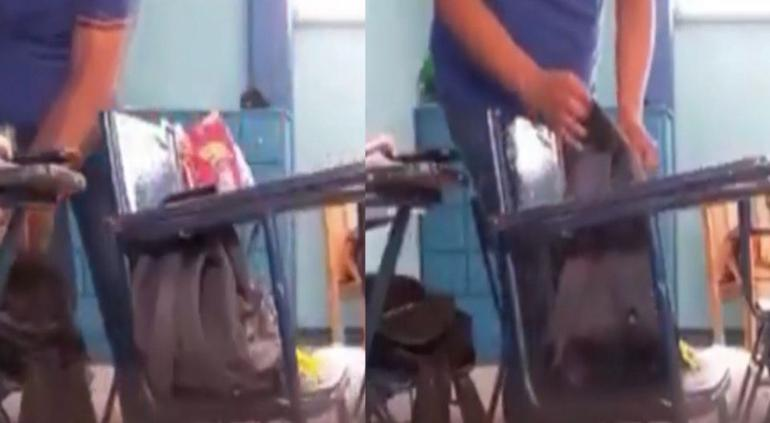 ¡Indignante! Captan a maestro de Ética robando a alumnos en Sonora