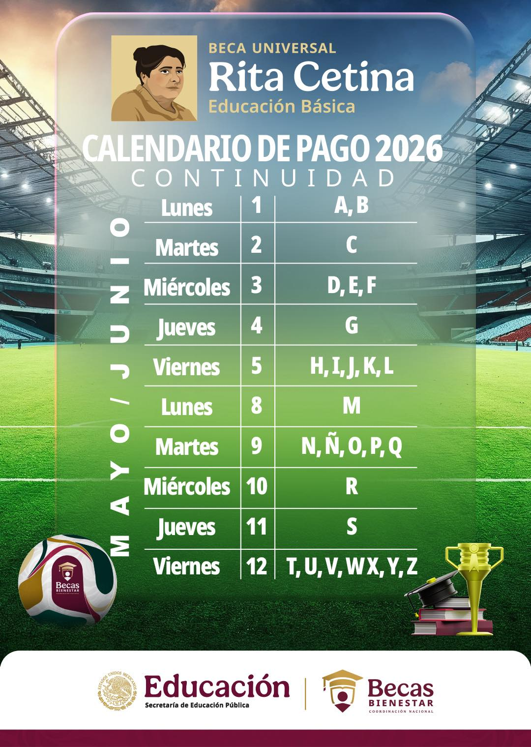 ¿Cuándo depositan la Beca Rita Cetina? Aquí el calendario oficial