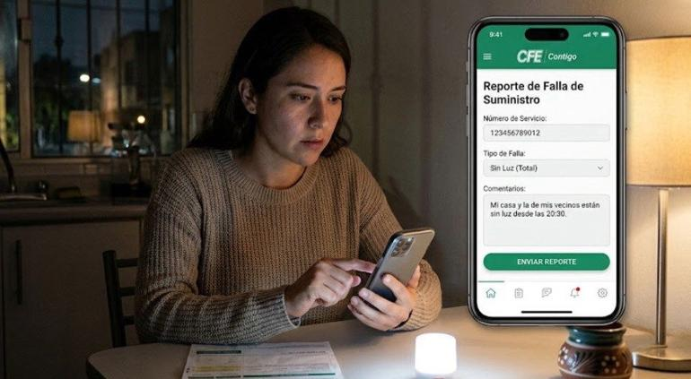 ¿Sin electricidad? Así puedes reportarlo a la CFE