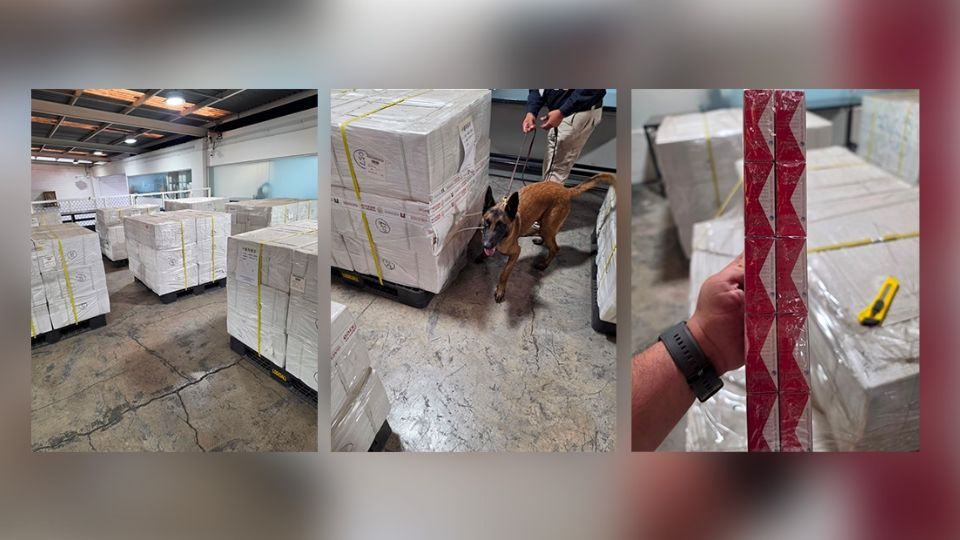 Decomisan más de dos millones 800 mil cigarros apócrifos en el AICM, procedentes de China y Corea